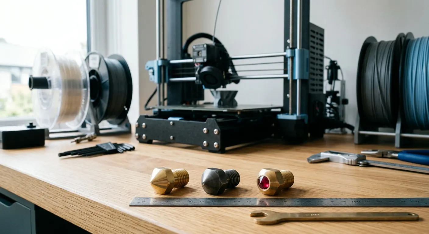 Brass vs Hardened vs Ruby: Which Nozzle Do You Need?