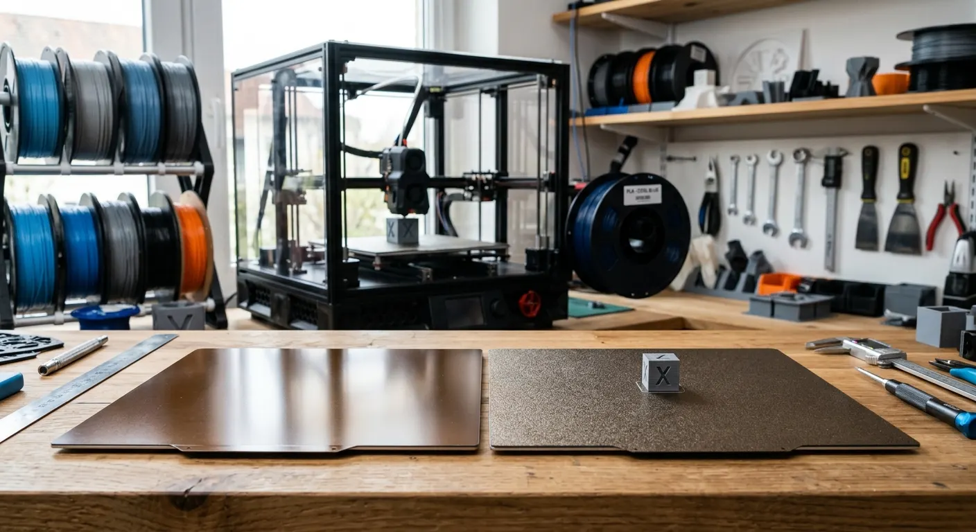 Smooth vs Textured PEI: Which Build Plate for PLA, PETG, TPU, and ABS